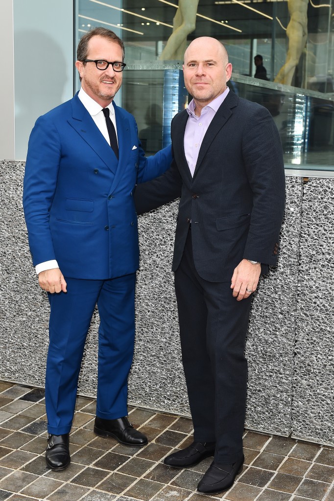 MILAN, ITALY - MAY 04:  Franco Noero and Marc Spiegler attend the Fondazione Prada Opening  on May 4, 2015 in Milan, Italy.  (Photo by Stefania D'Alessandro/Getty Images for Fondazione Prada)