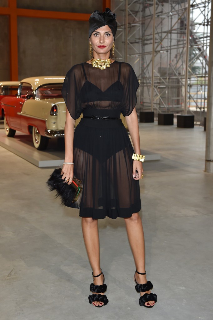 MILAN, ITALY - MAY 04:  Giovanna Battaglia attends the Fondazione Prada Opening  on May 4, 2015 in Milan, Italy.  (Photo by Jacopo Raule/Getty Images for Fondazione Prada)