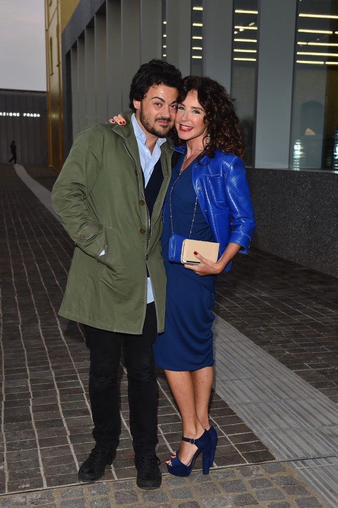 MILAN, ITALY - MAY 04:  Vittorio Grigolo and  Gabriella Magnoni Dompe attend the Fondazione Prada Opening  on May 4, 2015 in Milan, Italy.  (Photo by Stefania D'Alessandro/Getty Images for Fondazione Prada)