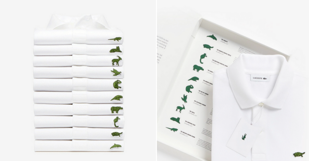 Lacoste Adopts temporary Logo to help 